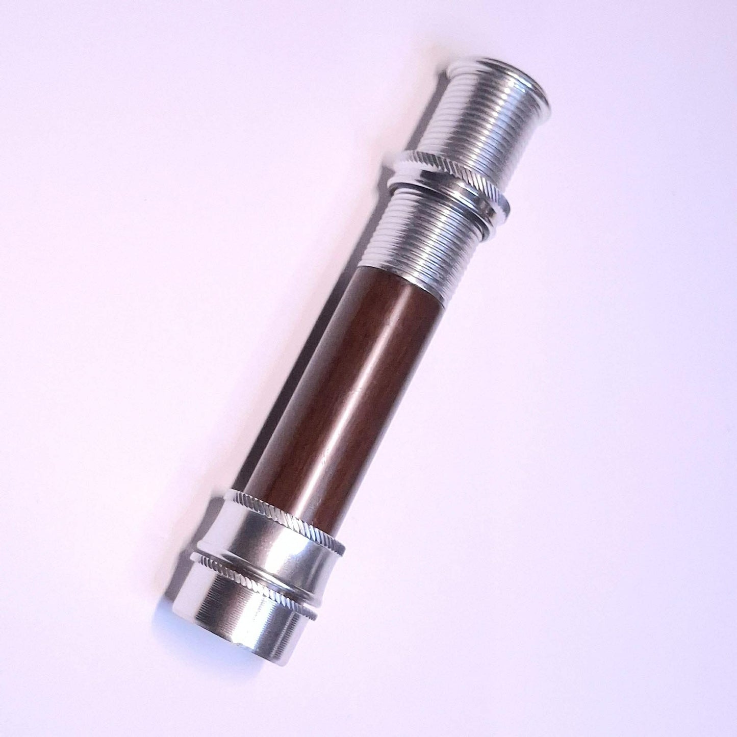 Porte moulinet insert noyer finition aluminium