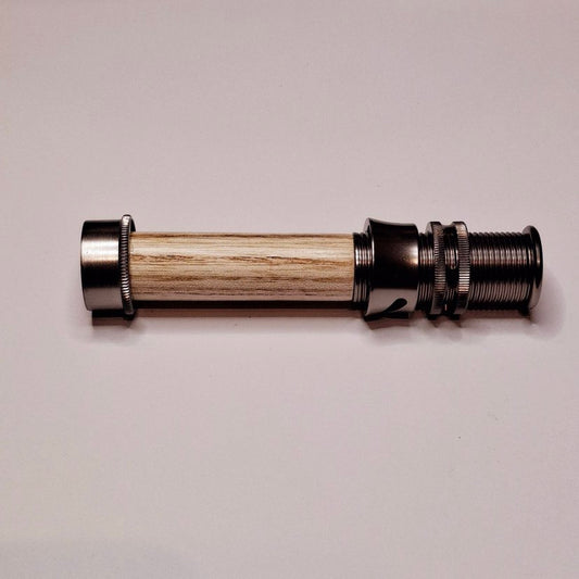Porte moulinet aluminium fumé insert érable