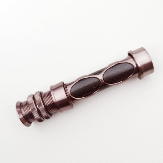 Porte moulinet aluminium fumé ajouré insert carbone