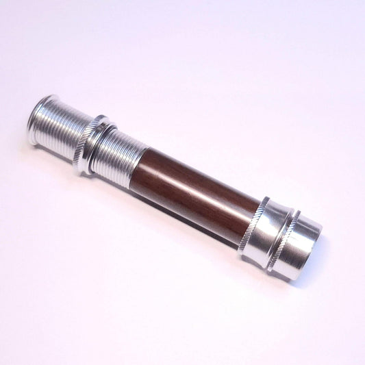 Porte moulinet insert noyer finition aluminium